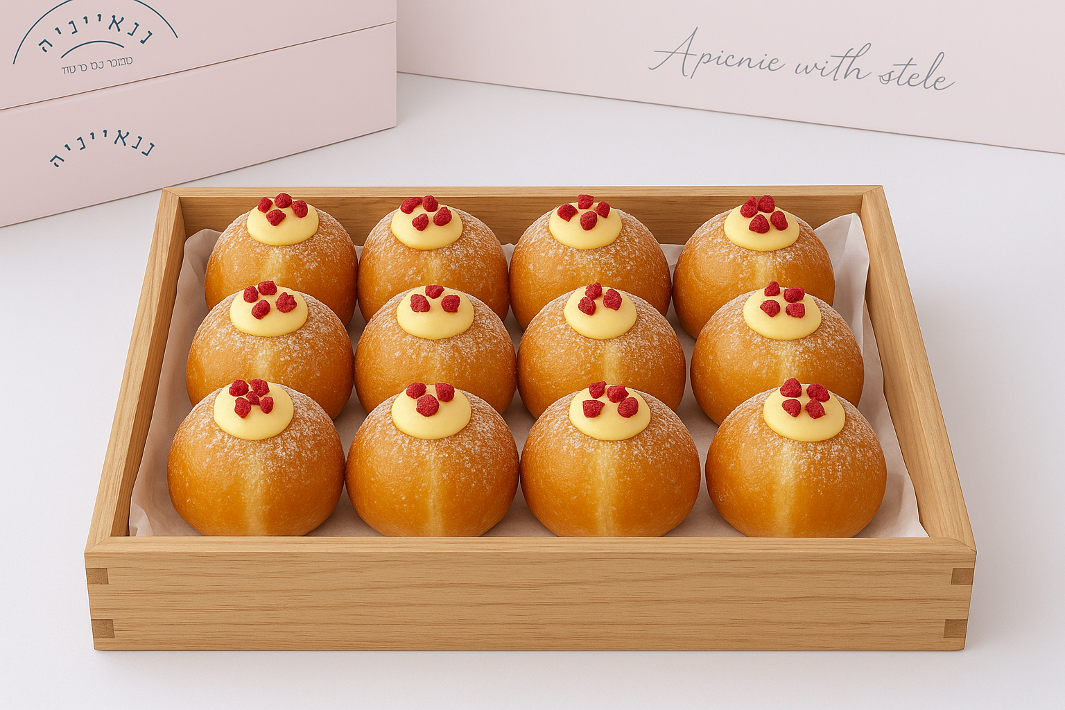 2025/10/1000220128.png סופגניות במילוי פטיסייר ושבבי תות 12 יח – תמונה 1